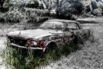 Old car, mustang, sureal