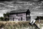 Surreal, rustic, abandoned, farm house, Nebraska